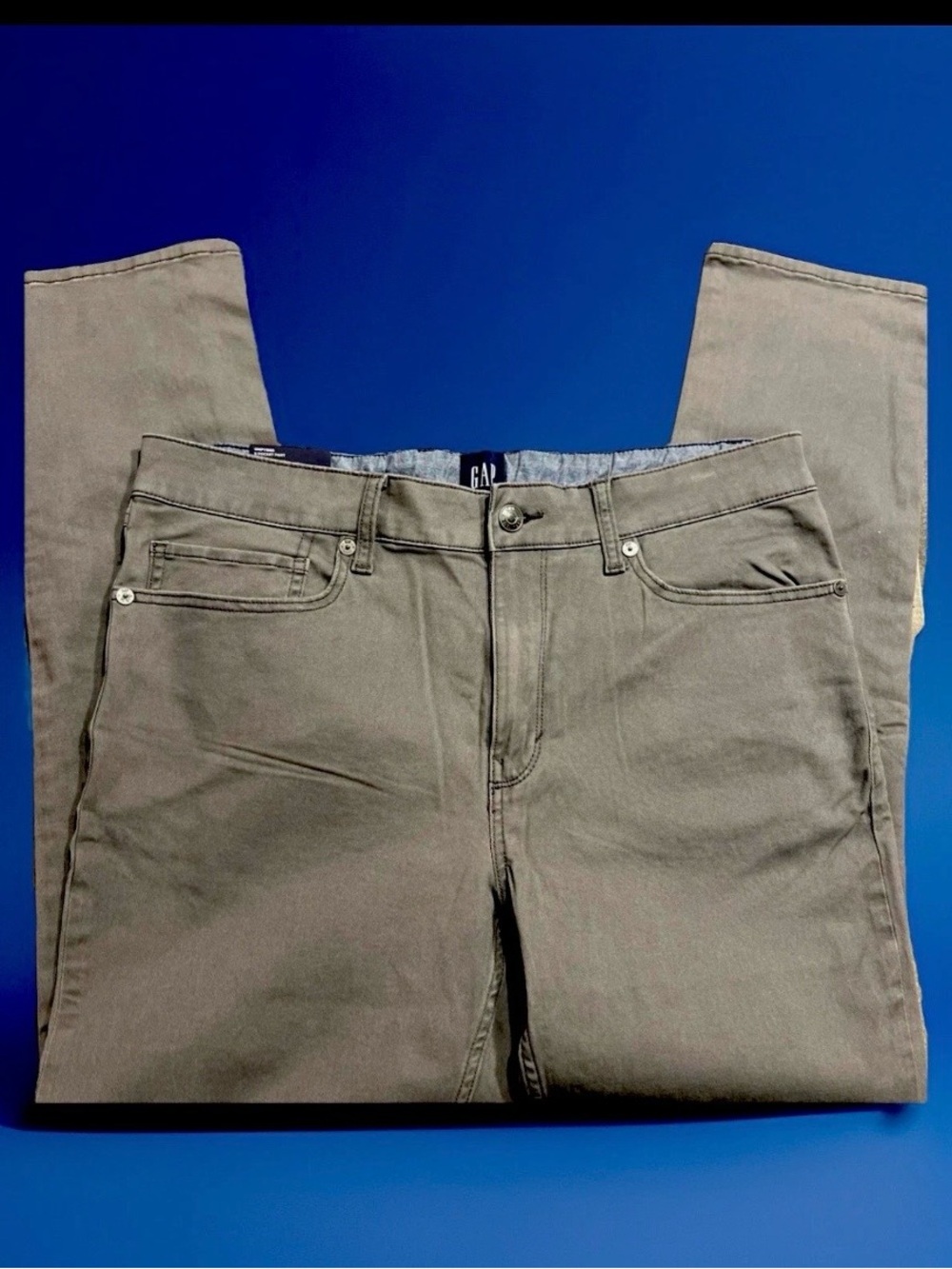 GAP Stretch Twill Jeans Men’s 34x30 New With Tags Straight Fit Khaki